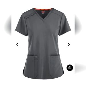 Dickies Gray 4 Way Stretch Scrub Set XL TOP 2X BOTTOM